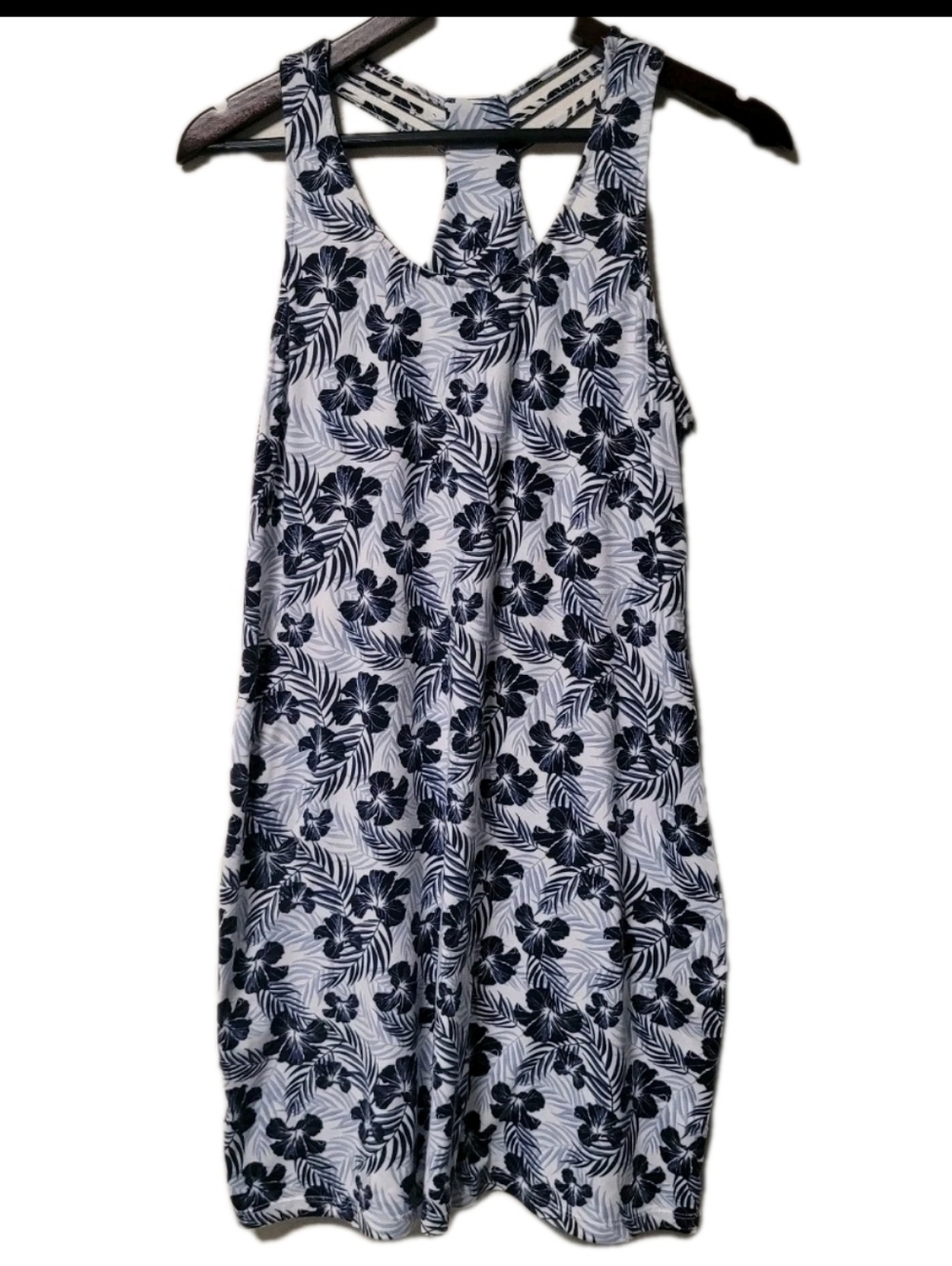 Tommy Bahama Nightgown Sleep Dress Medium Tropical Floral Racerback Lounge - Picture 3 of 7